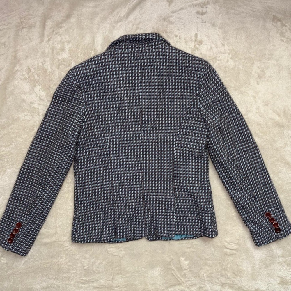 liz claiborne wool angora tweed blazer jacket - Picture 4 of 9